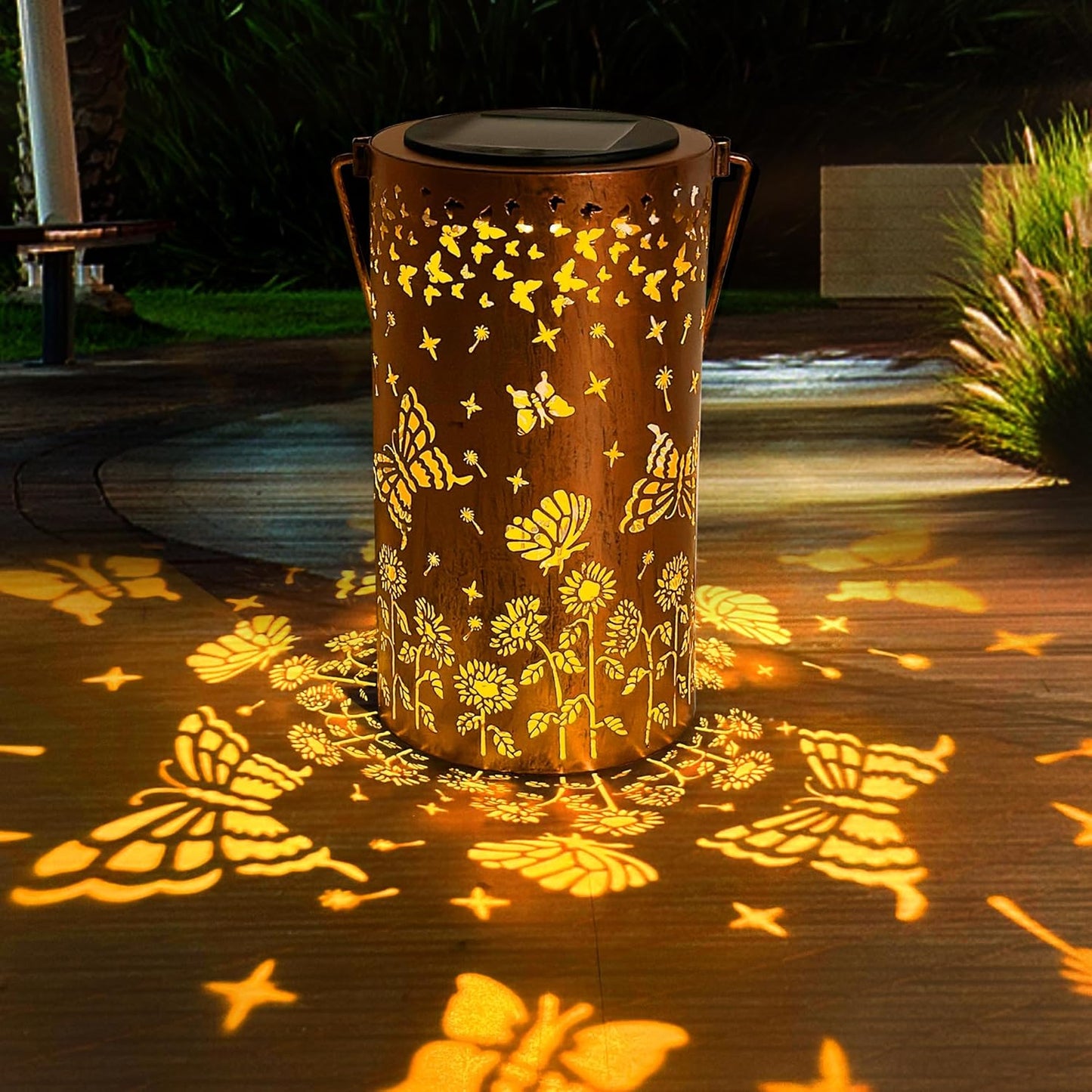 Butterfly Solar Lanterns Outdoor Waterproof, Birthday Gifts for Women Mom Grandma, Hanging Solar Lights for Yard, Patio, Porch, Garden Decor, Christmas Gifts for Her/Him