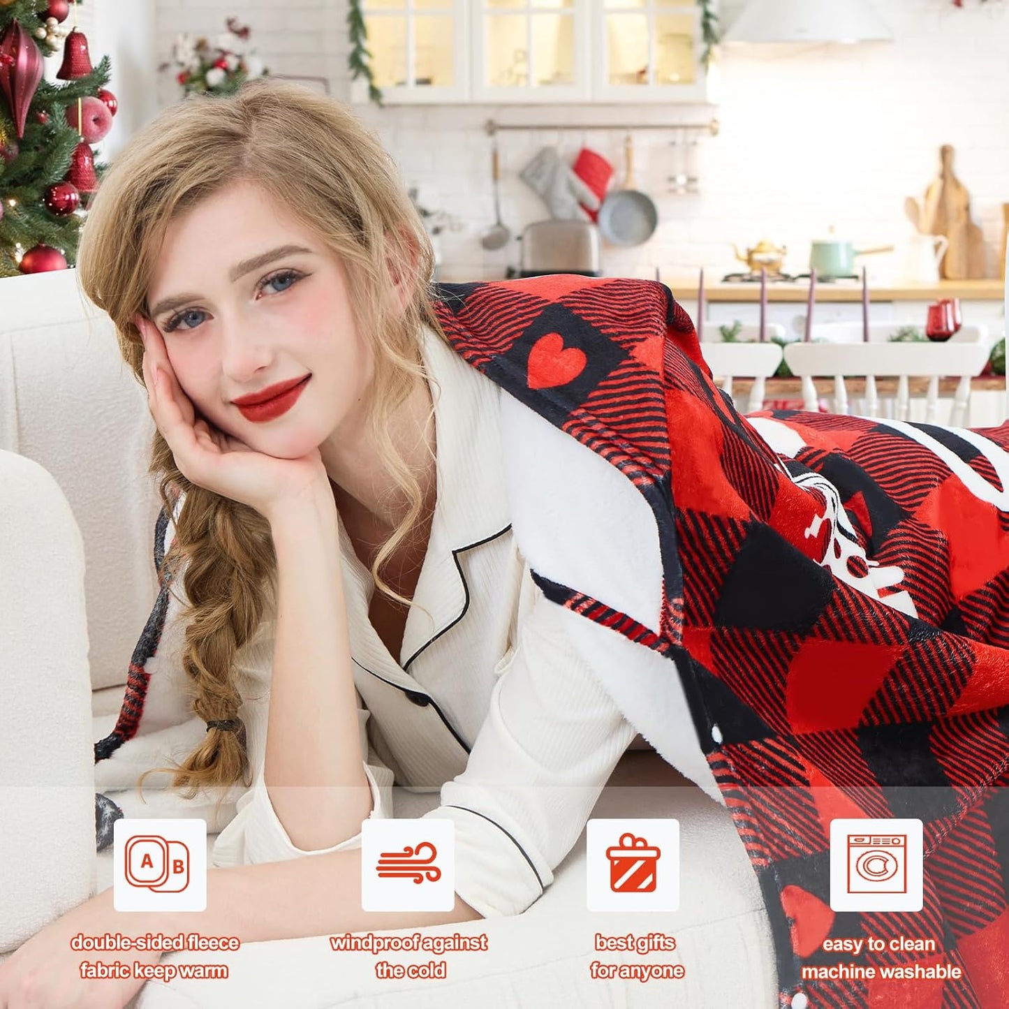 Gift for Wife, Wife Wearable Blanket Gifts from Husband, Gift for Women for Anniversary Christmas Valentines Mothers Day
