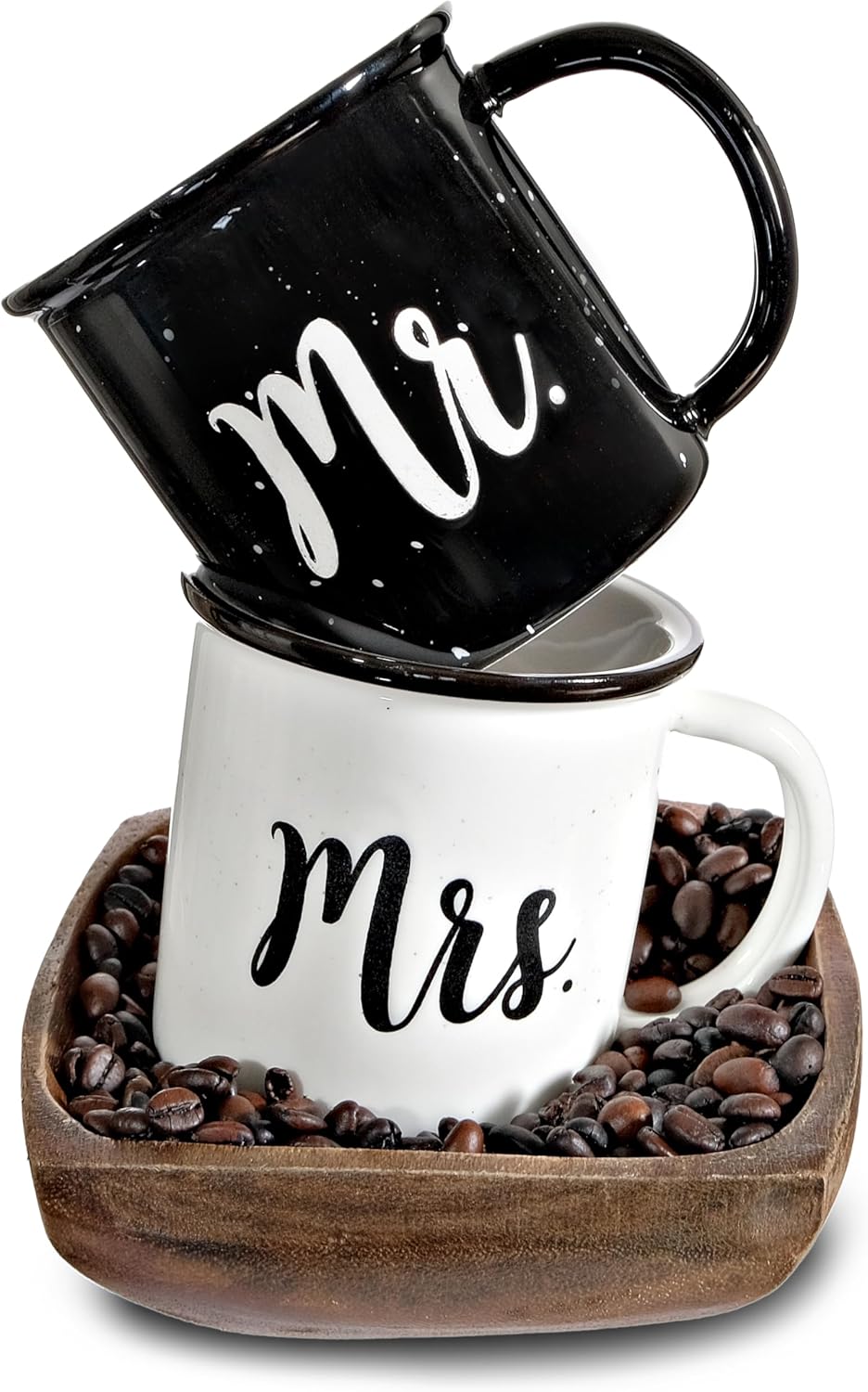 MAINEVENT Mr and Mrs Mugs 11 Oz, Ceramic Coffee Cup Couple Gift