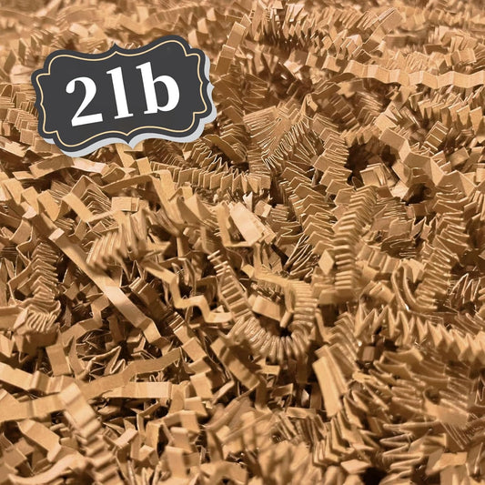 ZEBMOON 2 LB Kraft Crinkle Cut Paper Shred Filler Great for Gift Wrapping, Basket Filling, Birthday, Wedding, Halloween, Thanksgiving, Christmas Day, New Year Party Decorations Filling Supplies