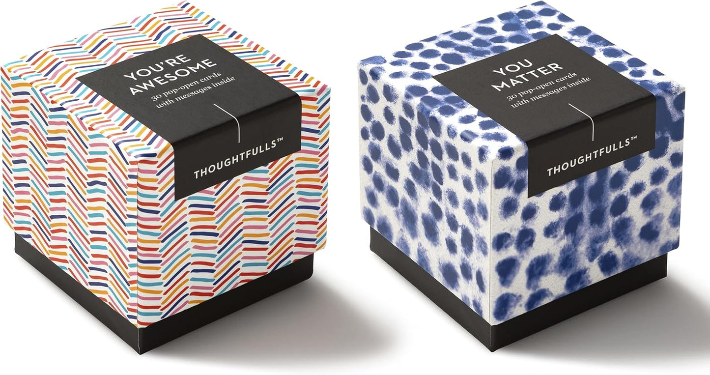 Compendium ThoughtFulls Pop-Open Cards — 2-Pack of You're Awesome, You Matter — 60 Pop-Open Cards, Each with a Different Message Inside