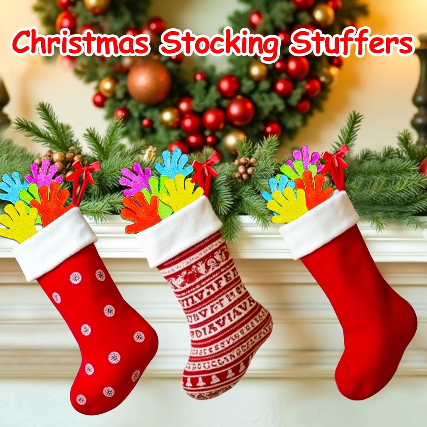 100PCS Glitter Sticky Hands Party Favors for Kids 4-8 8-12 Birthday Supplies Halloween Goodie Bag Stuffers Classroom Treasure Box Carnival Prizes Bulk Treat Trinkets Pinata Stuff Mini Stretchy Toys