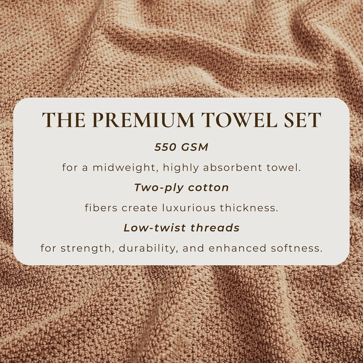 Great Bay Home Orange Hand Towels - 100% Cotton 6 Pack 26x16 Hand Towel Set - Absorbent, Quick-Drying, Durable Towels for Handroom Decor - Low-Twist, Two-Ply Fibers (Clay)