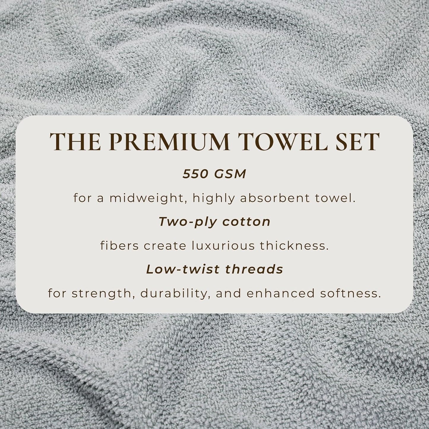 Light Grey Bath Sheets - 100% Cotton Oversized 2 Pack 68x35 Extra Large Towel Set - Absorbent, Quick-Drying, Durable Oversized Bath Towel for Bathroom Décor