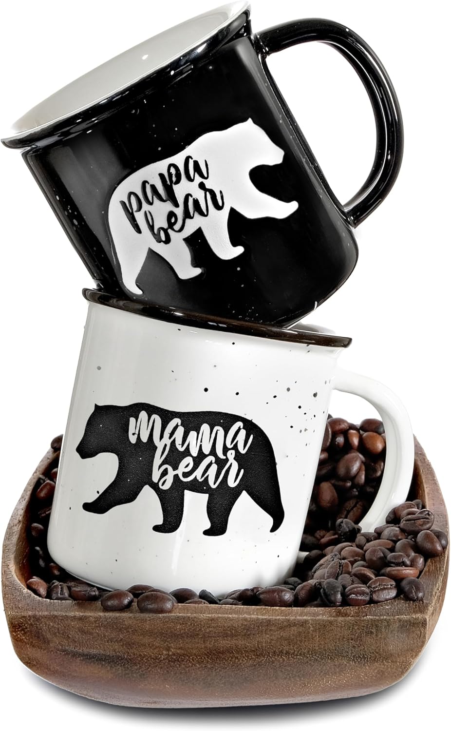 Mama Bear Papa Bear Mug Set of 2, Mom Dad Gift, Parents Couple Coffee Mug