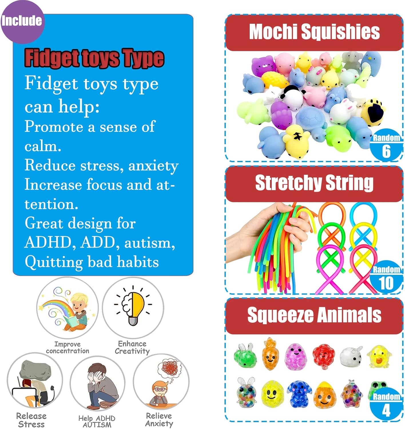 105 PCS Assortment Party Favors Toys for kids, Premium Mini Ctue Favors for All Ages kids Grils,Prize Box Toys,Goody Bag Fillers,pinata stuffers,Carnival Prizes for Boys and Girls 4-10