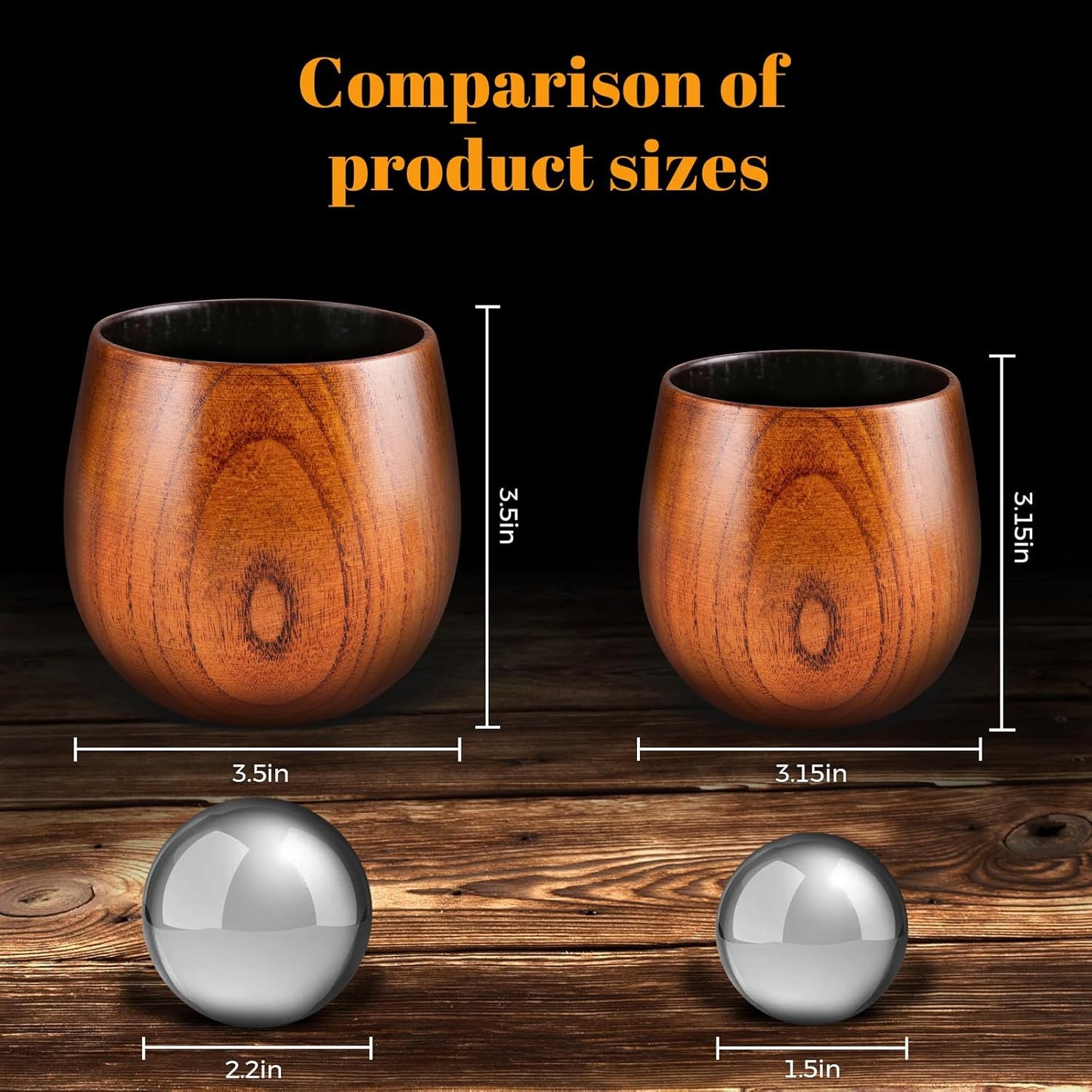 Enlarged Charred Wooden Bourbon Drinking Glass, Smoky Wood Whiskey Glasses, Bourbon Gifts for Men, Anniversary Birthday Gifts(1 Pack)