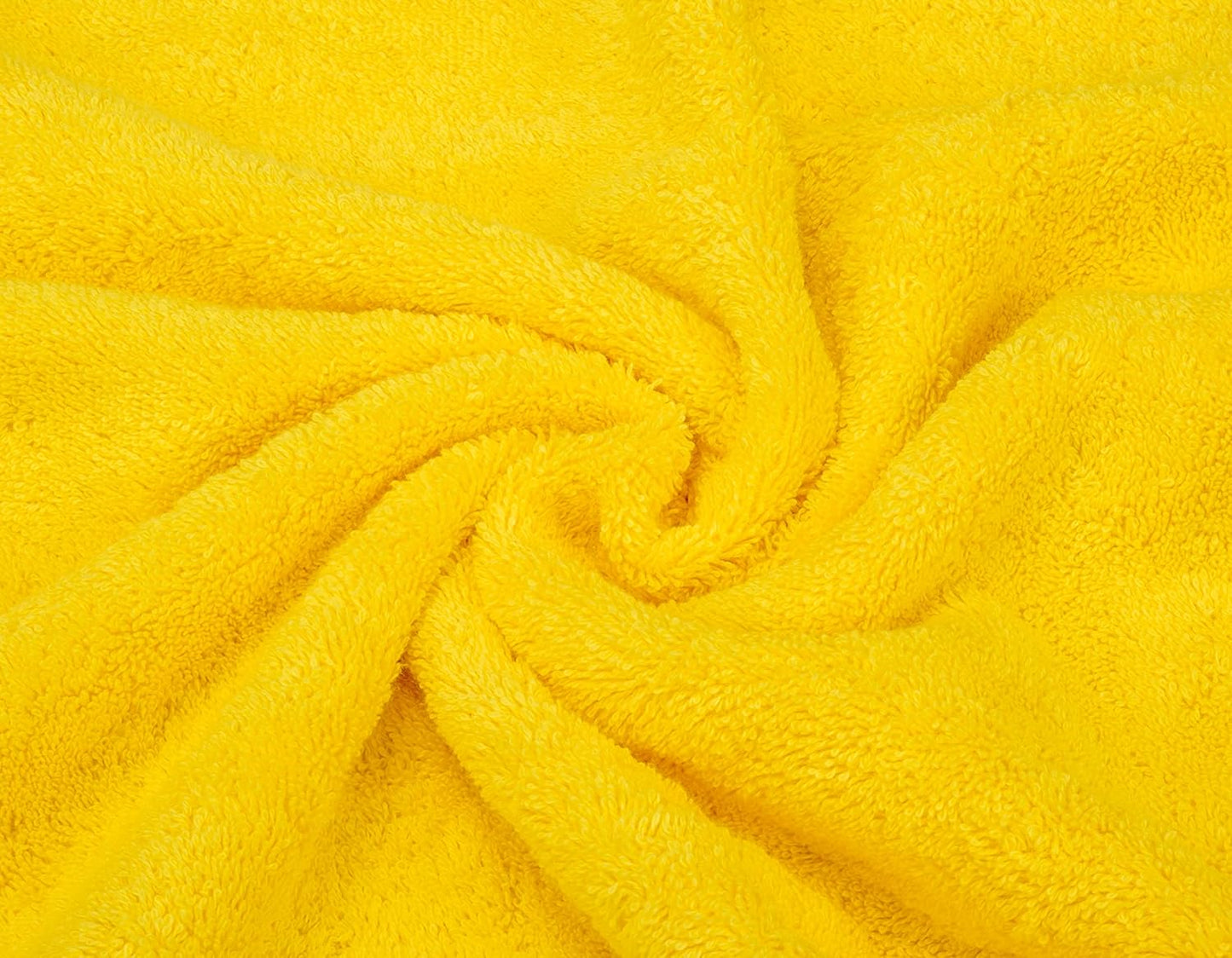 American Soft Linen Luxury 6 Piece Towel Set, 2 Bath Towels 2 Hand Towel 2 Washcloths, 600 GSM 100% Cotton Turkish Towels for Bathroom, Yellow Towel Sets