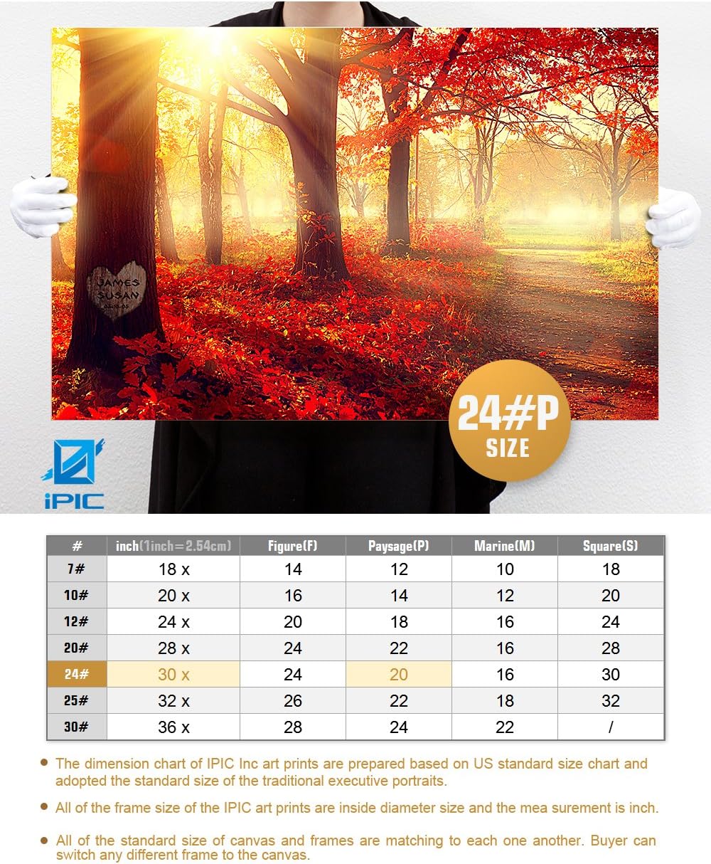 IPIC - You Are My Sunshine, Personalized Artwork with Names and Date on, Customized Gift for Anniversary,Wedding,Birthday and Holidays. 30x20