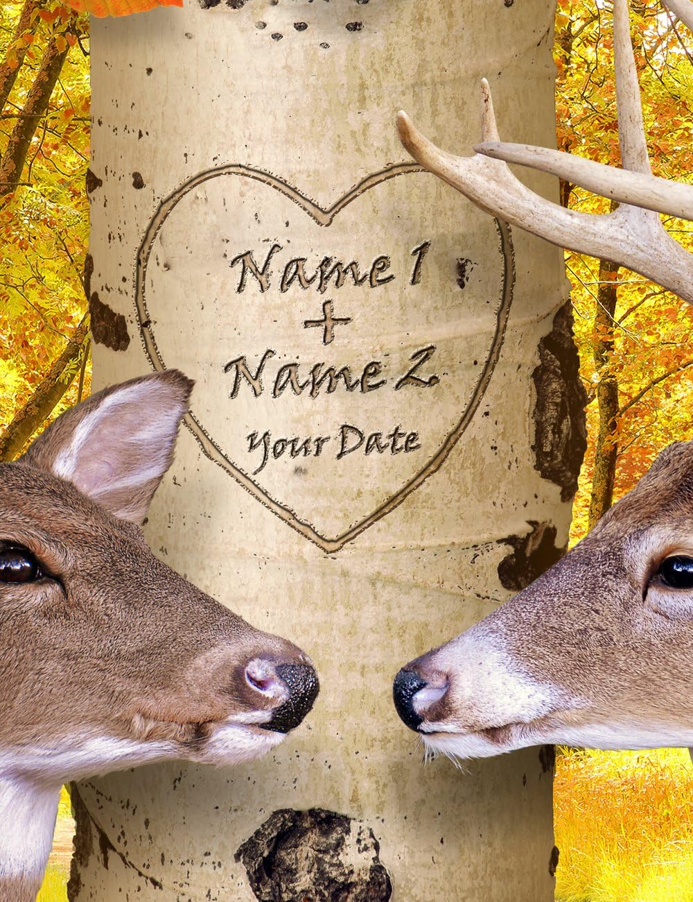IPIC - Oh My Dear, Personalized Artwork with Names and Date on, Customized Gift for Anniversary,Wedding,Birthday and Holidays. Total Size: 18" W x 12" H