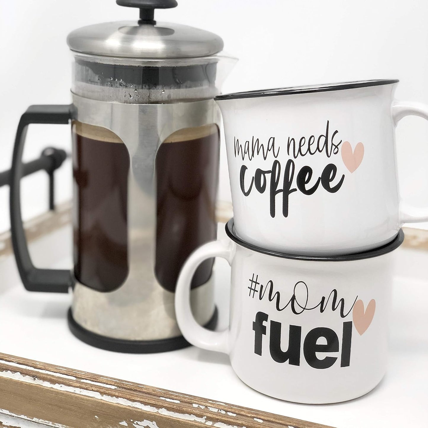 Mom Fuel Coffee Mug Set | Mama Coffee Campfire Mugs | Perfect Gifts For Best Mom Ever