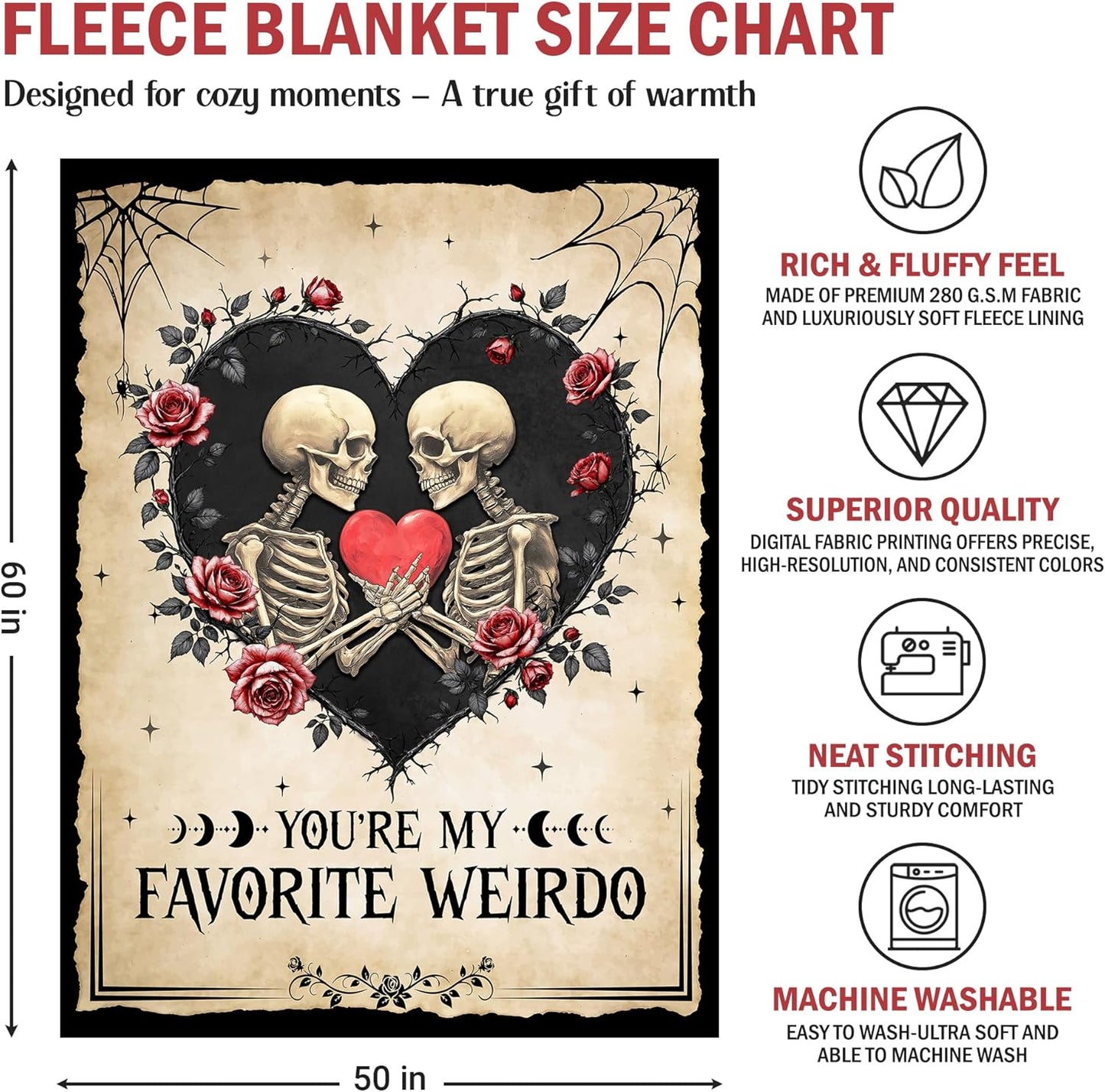 GEEMBI Anniversary Couples Gifts for Women Men - Fleece Throw Blanket for Couch Bed 50x60 in - Wedding Anniversary Halloween Christmas Birthday Gifts for Boyfriend Girlfriend Her Him Wife Husband