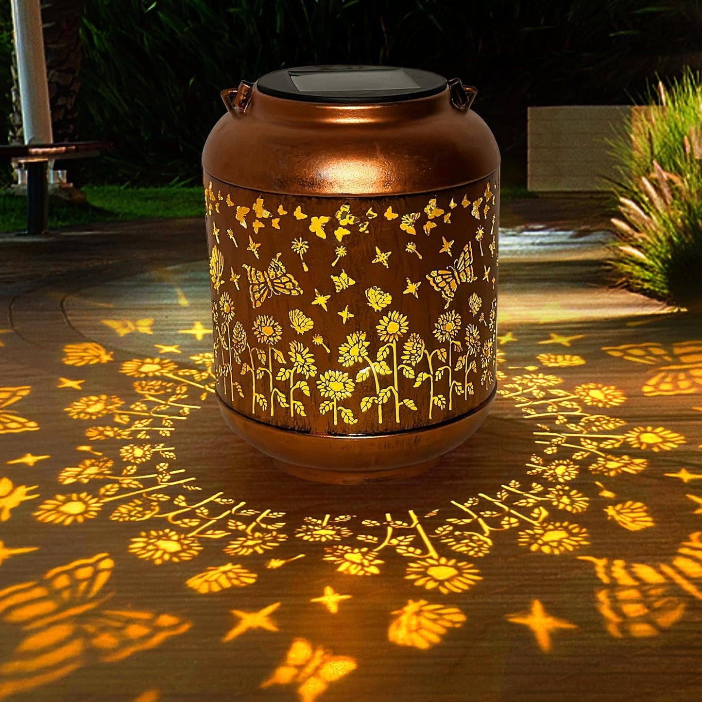Outdoor Solar Lanterns, Waterproof Hanging Lanterns for Garden Decor, Solar Lights for Backyard, Porch, Patio, Table, Yard, Balcony, Lawn, Pathway, Butterfly Gifts for Women, Grandma, Mom