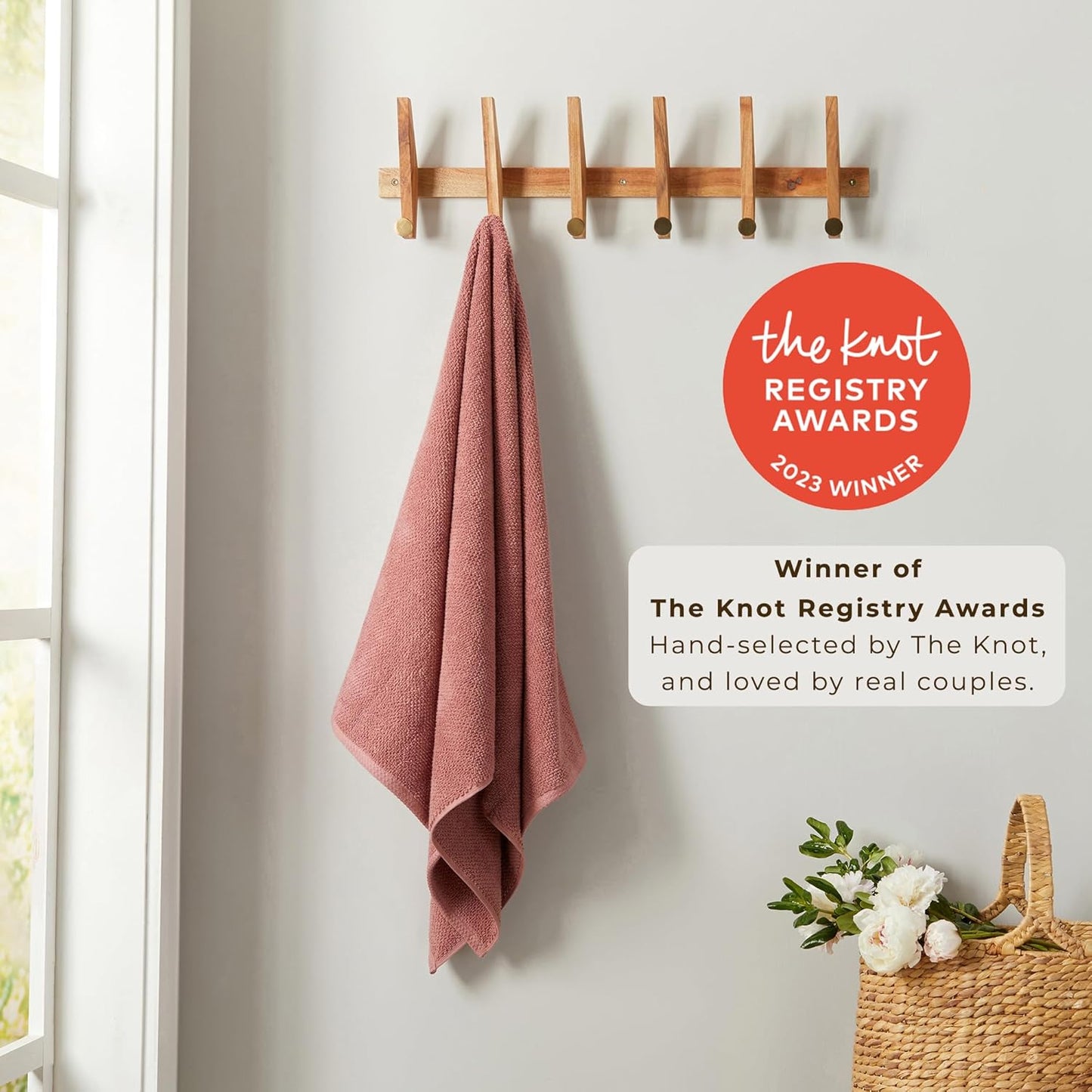 Great Bay Home Pink Bath Sheets - 100% Cotton Oversized 2 Pack 68x35 Extra Large Towel Set - Absorbent, Quick-Drying, Durable Oversized Bath Towel for Bathroom Décor