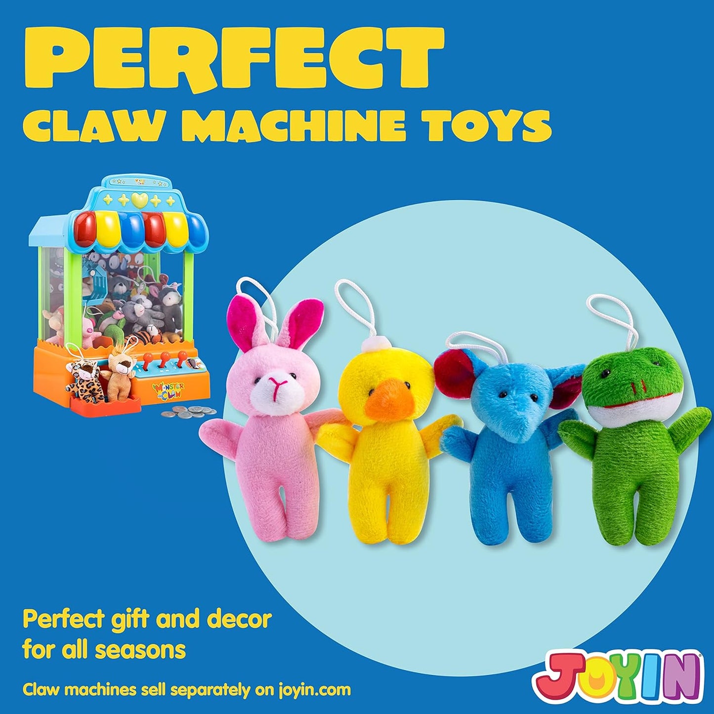 JOYIN 24 Pcs Mini Animal Plush Toys, 3” Stuffed Animal Bulk for Kids Birthday Party Favors, Presents, Pinata Fillers, Goodie Bag Fillers, School Prizes, Valentine's Day Party Supplies