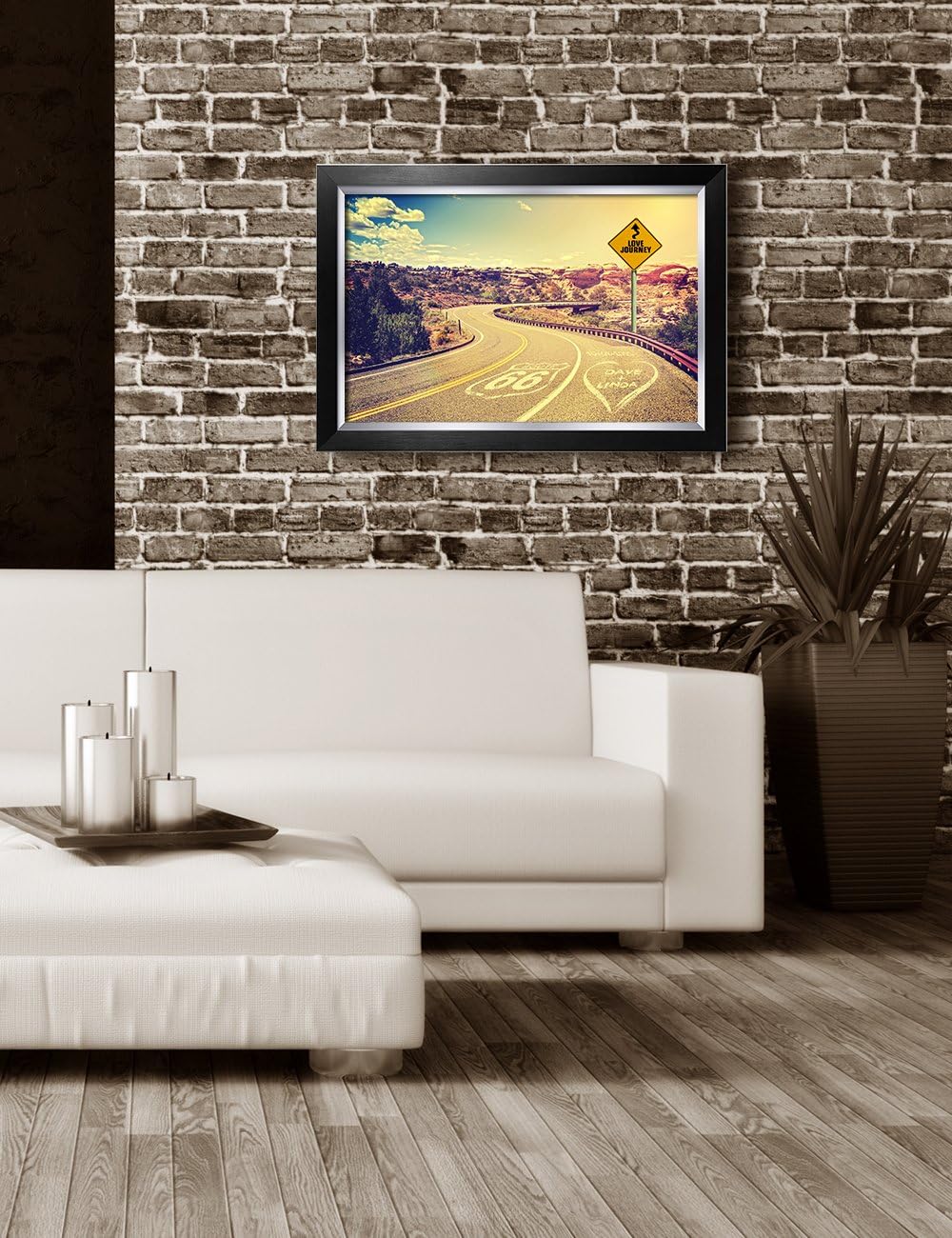 IPIC - Love Journey Personalized Framed Artwork for Romantic Anniversary and Wedding gifts; Picture size: 24x16, Framed Size: 27x19