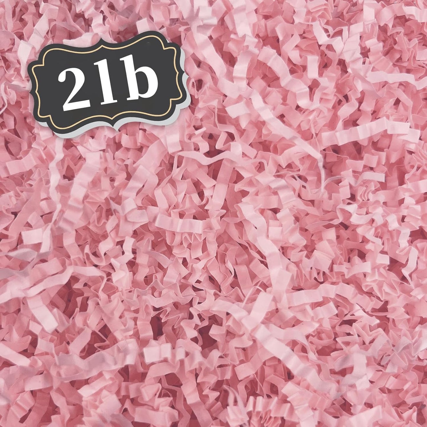 ZEBMOON 2 LB Pink A Crinkle Cut Paper Shred Filler Great for Gift Wrapping, Basket Filling, Birthday, Wedding, Halloween, Thanksgiving, Valentine's Day, New Year Party Decorations Filling Supplies