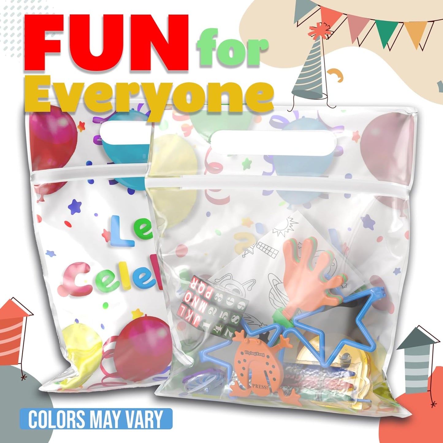 Crown Display Party Favors for Kids 25 Pre Filled Party Favor Bags - Fun Goodie Bags Stuffers for Kids with Fidget Toys and Small Toys Goody Bag Stuffers - Party Favors for Kids 4-8
