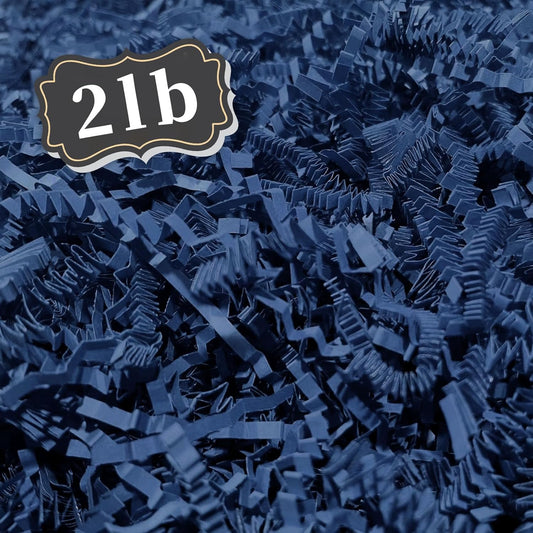 ZEBMOON 2 LB Navy Blue Crinkle Cut Paper Shred Filler Great for Gift Wrapping, Basket Filling, Birthday, Wedding, Halloween, Thanksgiving, Christmas Day, New Year Party Decorations Filling Supplies