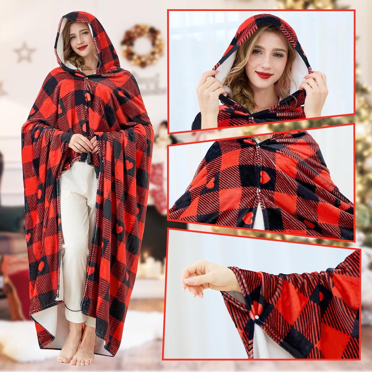 Gift for Wife, Wife Wearable Blanket Gifts from Husband, Gift for Women for Anniversary Christmas Valentines Mothers Day