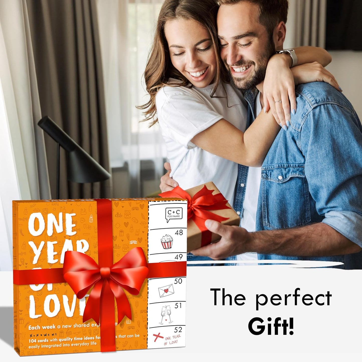 Weekly Date Night Ideas for Couples β Fun & Romantic Gift for Wedding Anniversaries, Valentineβs Day & More β For Husband, Wife, Brides & Bachelorettes β (with Heart Card)