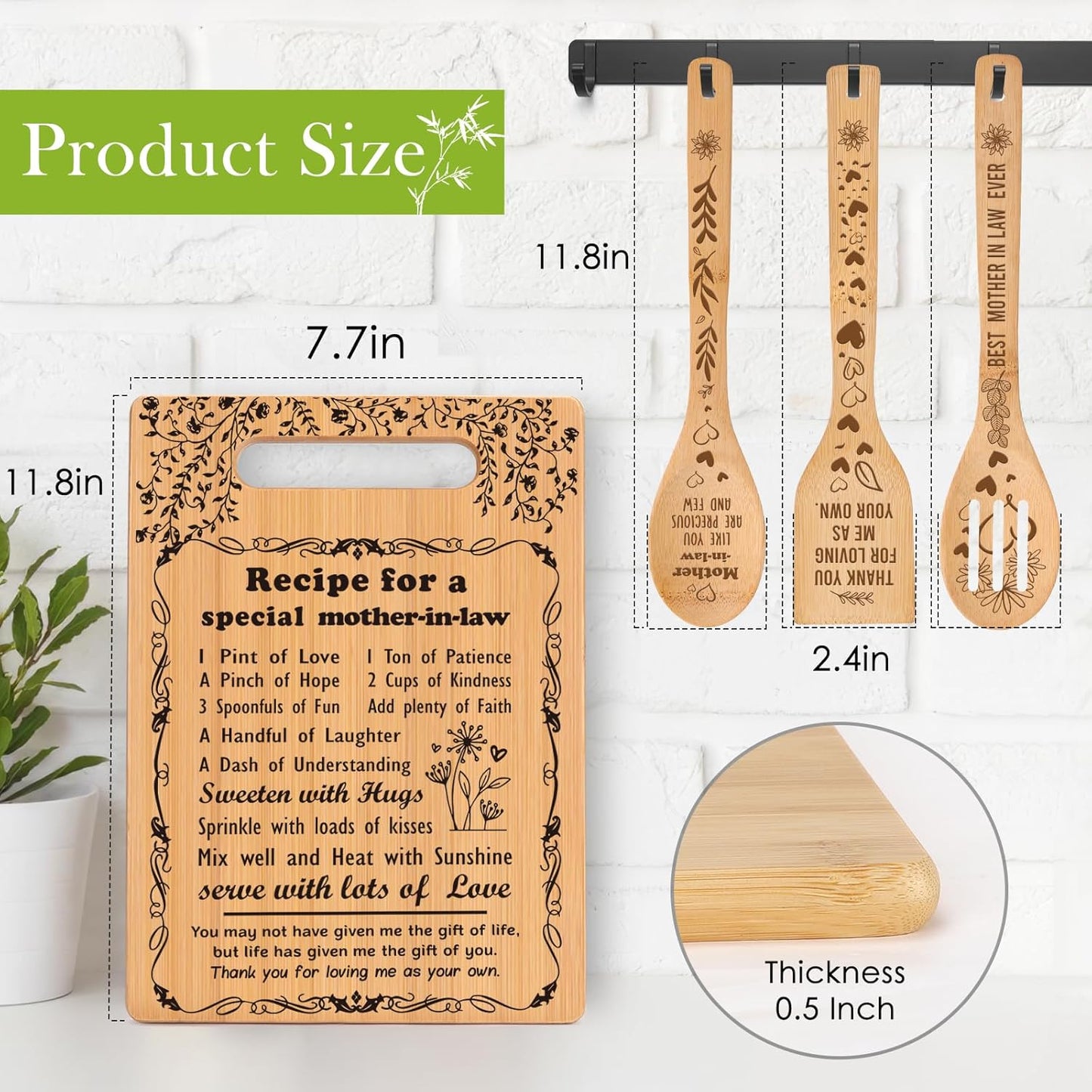 Great Gifts for Mother in law Mother of the Bride Groom Gifts from Daughter Son in Law Best Mother in Law Birthday Christmas Wedding Gift to My Mother in law Cutting Boards Set