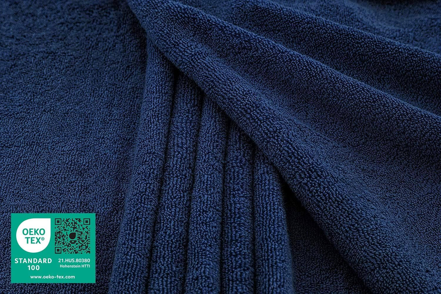 American Soft Linen Oversized Bath Sheet 40x80 Extra Large for Bathroom, 600 GSM 100% Cotton Turkish Jumbo Bathsheet Towels for Adults, Navy Blue Bath Sheet