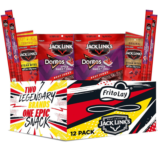 Frito Lay Jack Link's Meats Sampler Variety Pack, (Pack of 12)