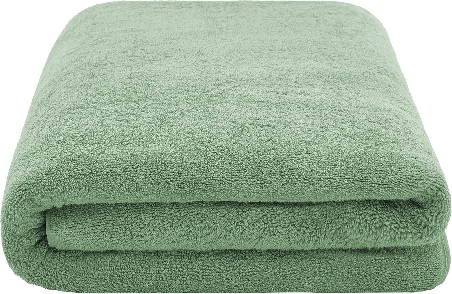 American Soft Linen Oversized Bath Sheet 40x80 Extra Large for Bathroom, 600 GSM 100% Cotton Turkish Jumbo Bathsheet Towels for Adults, Sage Green Bath Sheet