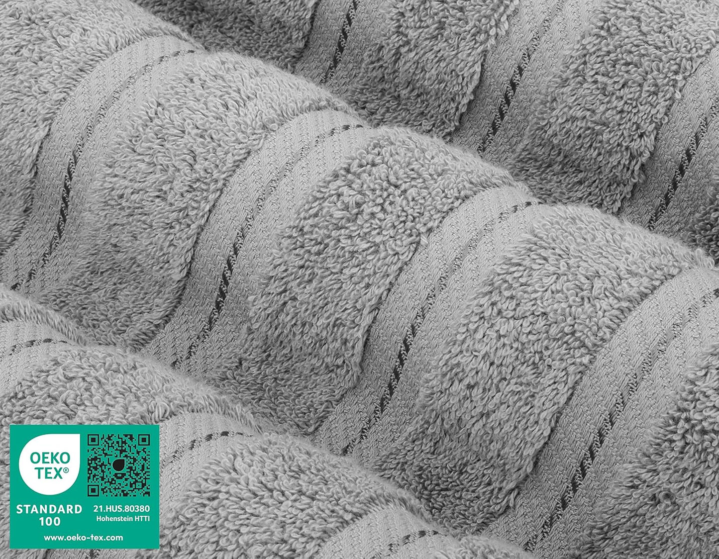 American Soft Linen Luxury Hand Towels for Bathroom, 600 GSM 100% Cotton Turkish 4 Piece Hand Towel Set, 600 GSM Hand Face Towels for Kitchen, Light Grey Hand Towels