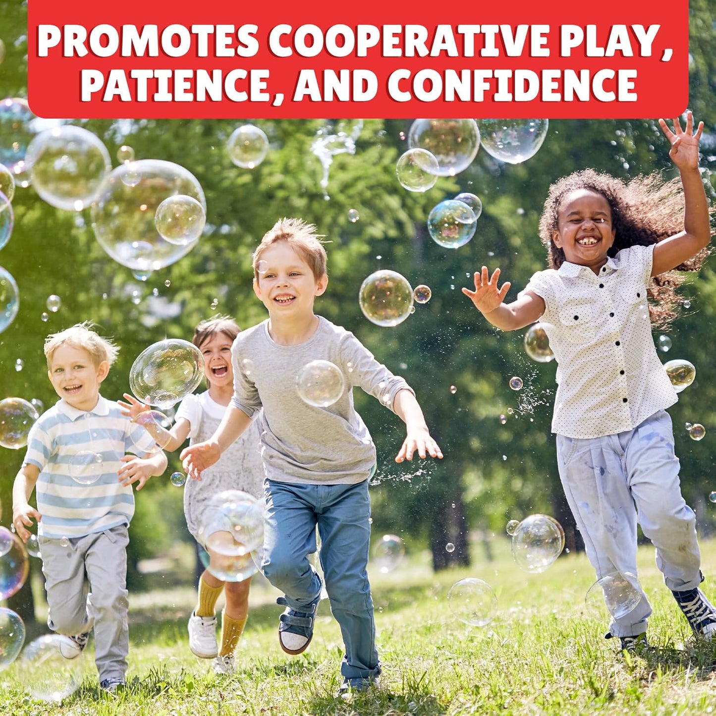 Giant Bubble Wand, Big Bubble Wand, Huge Rope, 2 Pack Giant Bubble Wooden Wands & 256 Ounces Bubble Mix Concentrate Refill, Party Outdoor Summer Toys Activities for Kids Boys and Girls Kit