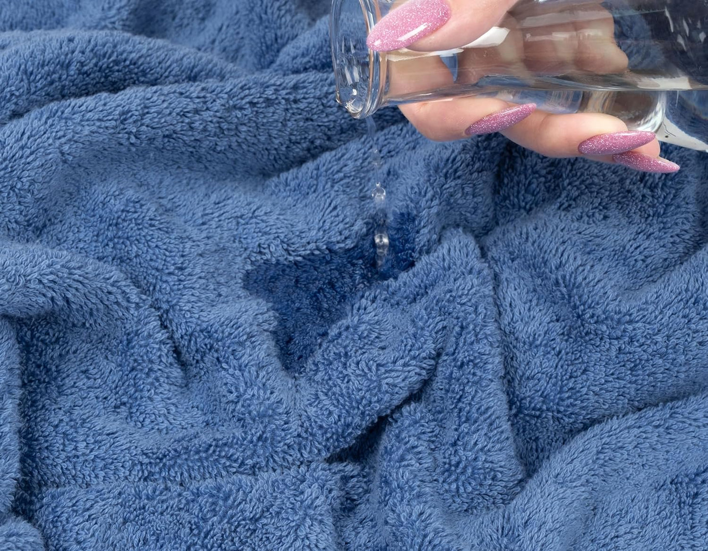 American Soft Linen Oversized Bath Sheet 40x80 Extra Large for Bathroom, 600 GSM 100% Cotton Turkish Jumbo Bathsheet Towels for Adults, Electric Blue Bath Sheet