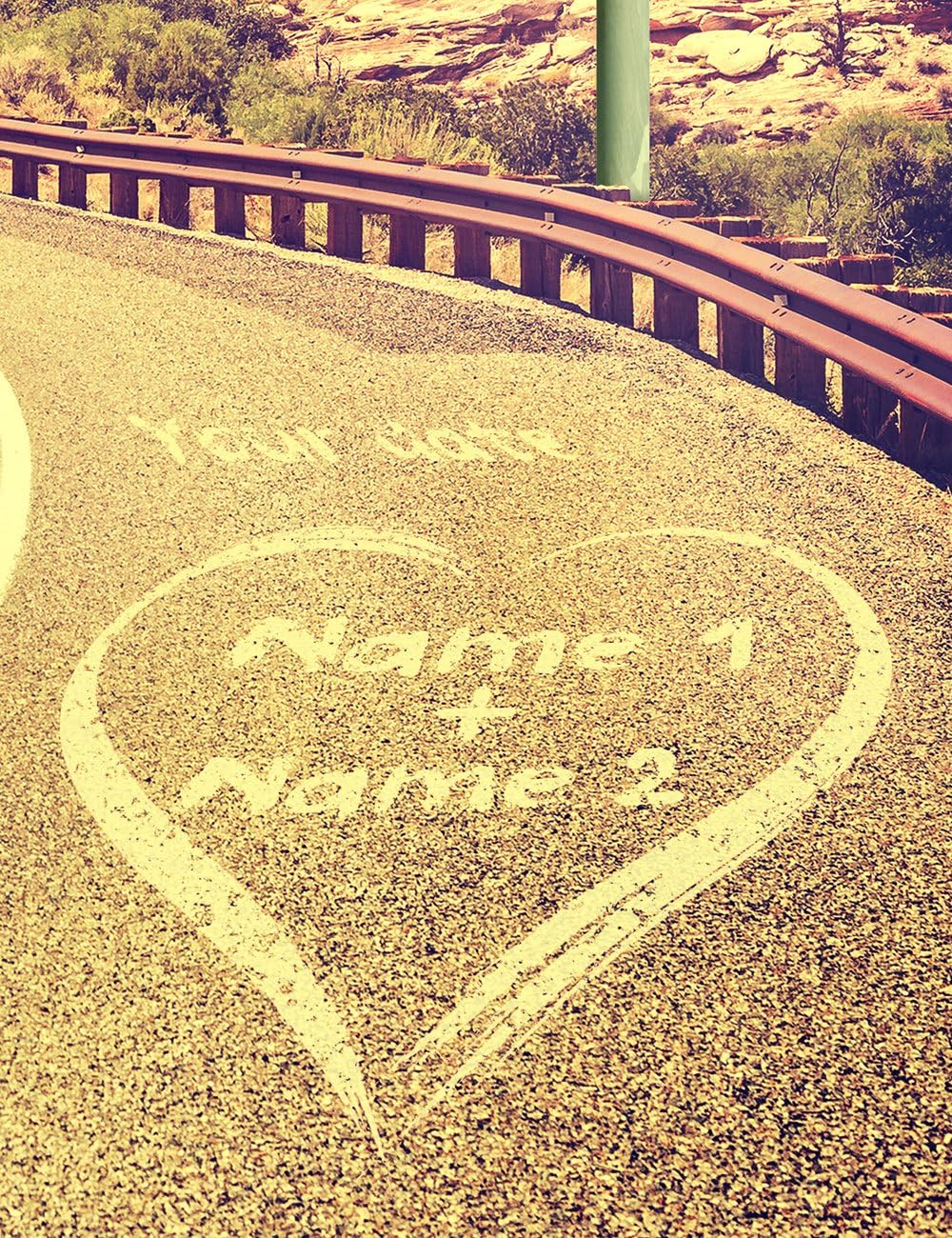 IPIC - Love Journey Personalized Canvas Print Artwork for Romantic Anniversary and Wedding gifts;18x12
