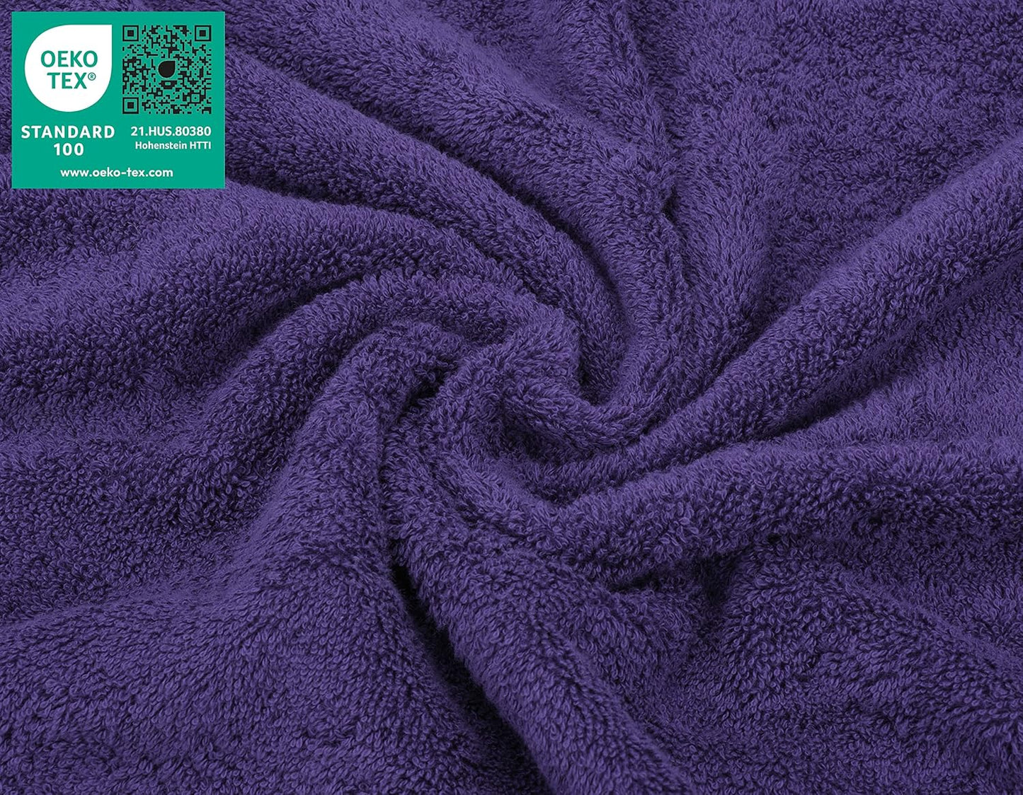American Soft Linen Luxury Washcloths for Bathroom, 600 GSM 100% Cotton 4 Piece Turkish Wash Cloth Set, 13x13 in Soft Rags for Body and Face, Purple Washcloths