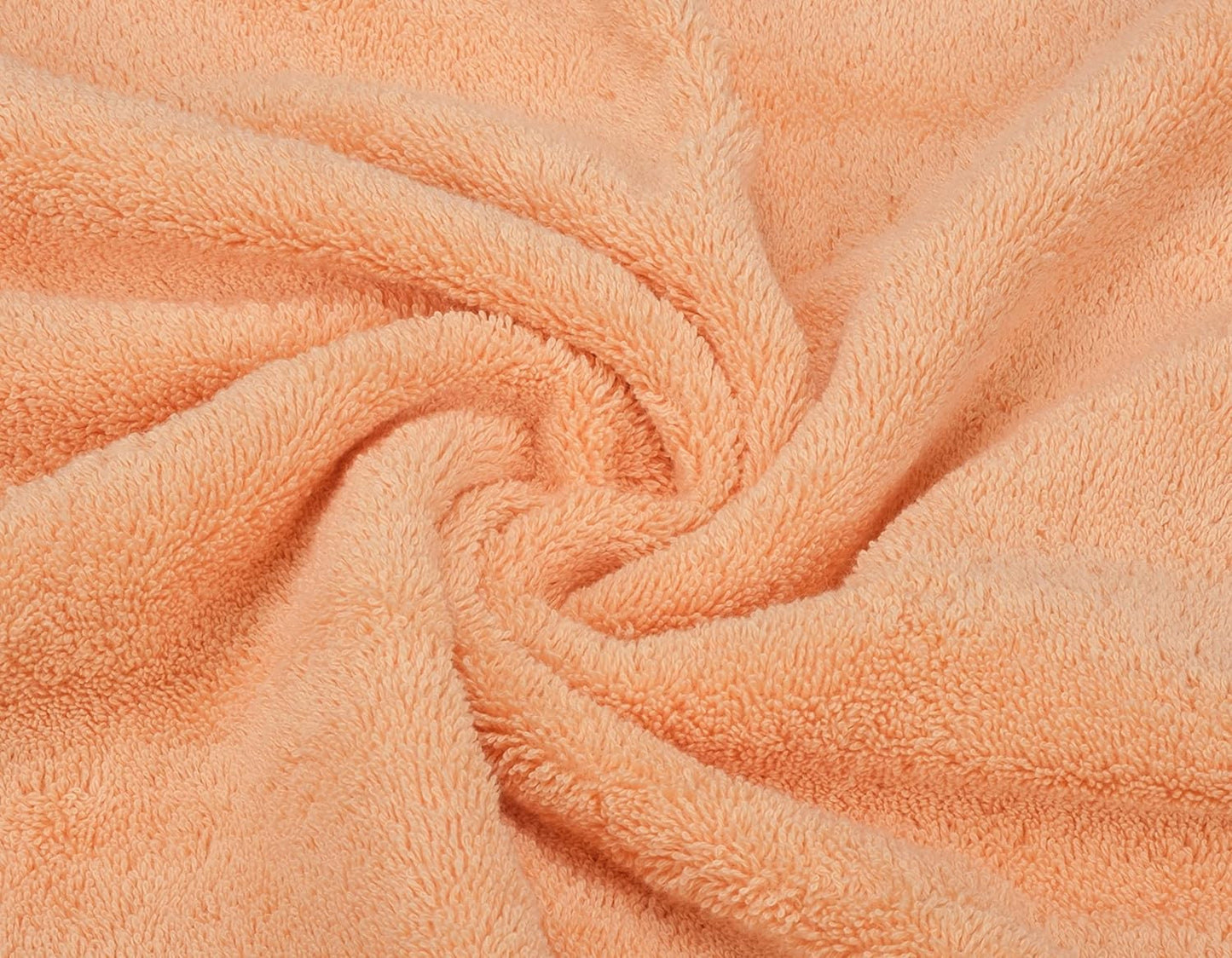 American Soft Linen Premium 3 Piece Towel Set, 1 Bath Towel 1 Hand Towel 1 Washcloth, 600 GSM 100% Cotton Turkish Towels for Bathroom, Peach Towel Set