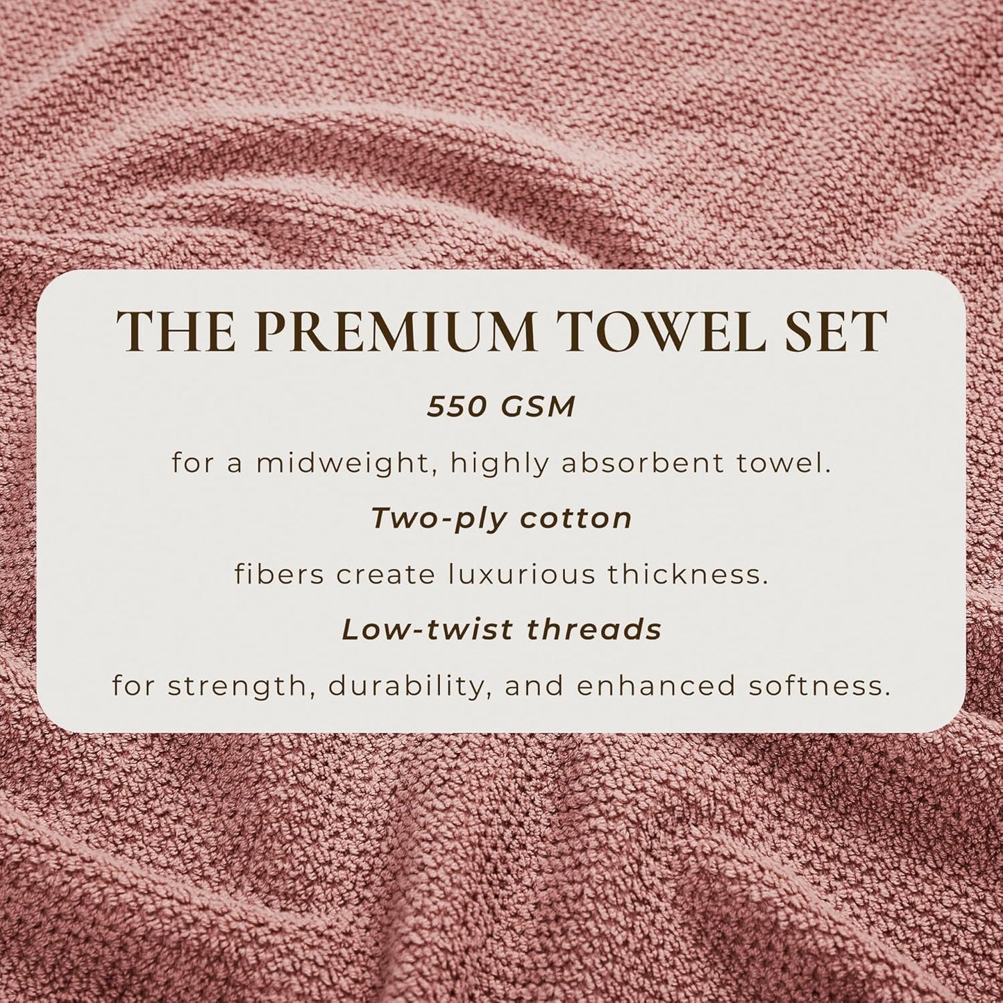 Great Bay Home Pink Bath Sheets - 100% Cotton Oversized 2 Pack 68x35 Extra Large Towel Set - Absorbent, Quick-Drying, Durable Oversized Bath Towel for Bathroom Décor