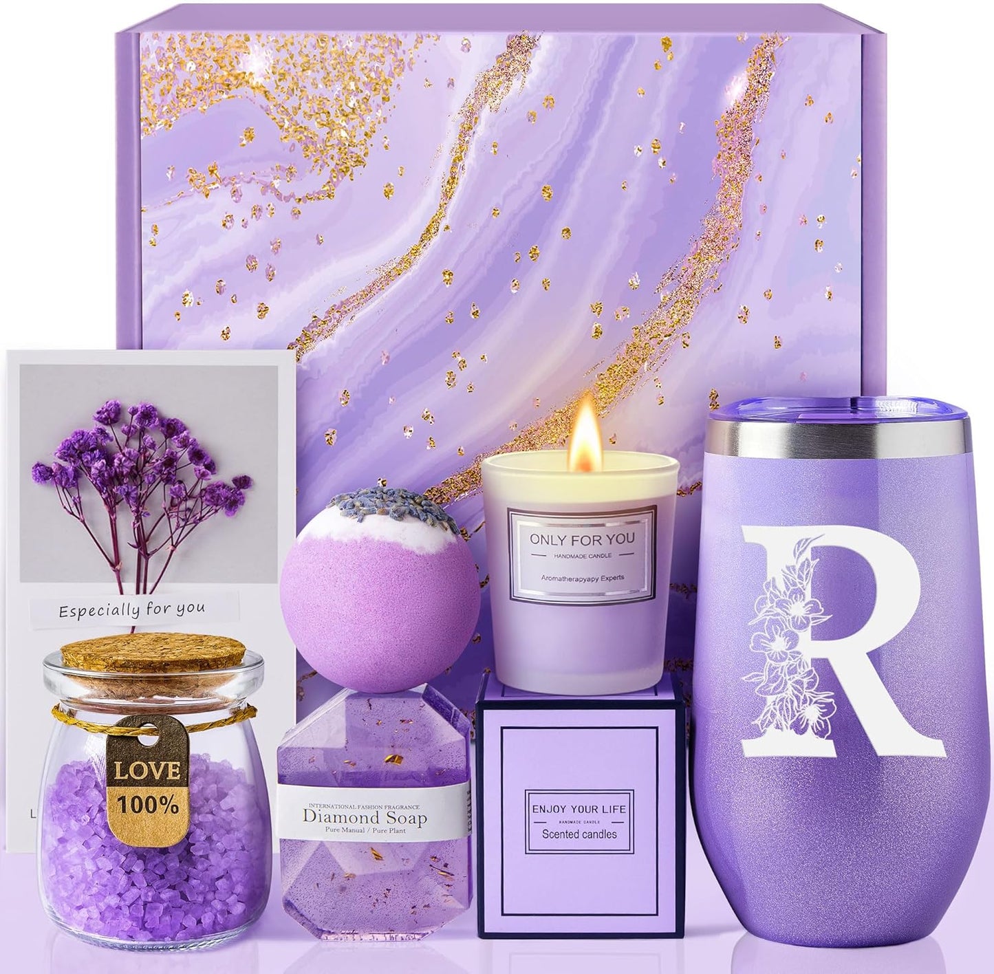 Birthday Gifts for Women, Mom, Best Friend, Sister, Her, Girlfriend, Wife, Teacher, Nurse - Valentines Day, Mothers Day, Christmas, Monogrammed Gifts for Women (R)