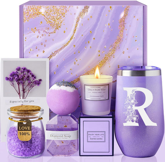 Birthday Gifts for Women, Mom, Best Friend, Sister, Her, Girlfriend, Wife, Teacher, Nurse - Valentines Day, Mothers Day, Christmas, Monogrammed Gifts for Women (R)