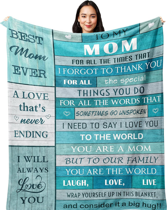 Gifts for Mom, Mom Birthday Gifts, Best Moms Blanket for Christmas/Valentine's Day/Mothers Day,Mama Blanket 80”x60”