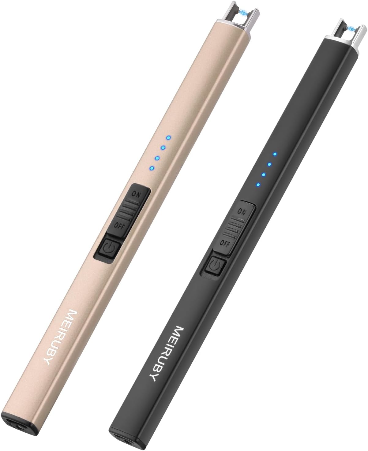 2 Pack Electric Candle Lighter - Long, Rechargeable, Arc, Windproof, Flameless Lighters for Candle, Camping, BBQ, Birthday Gifts