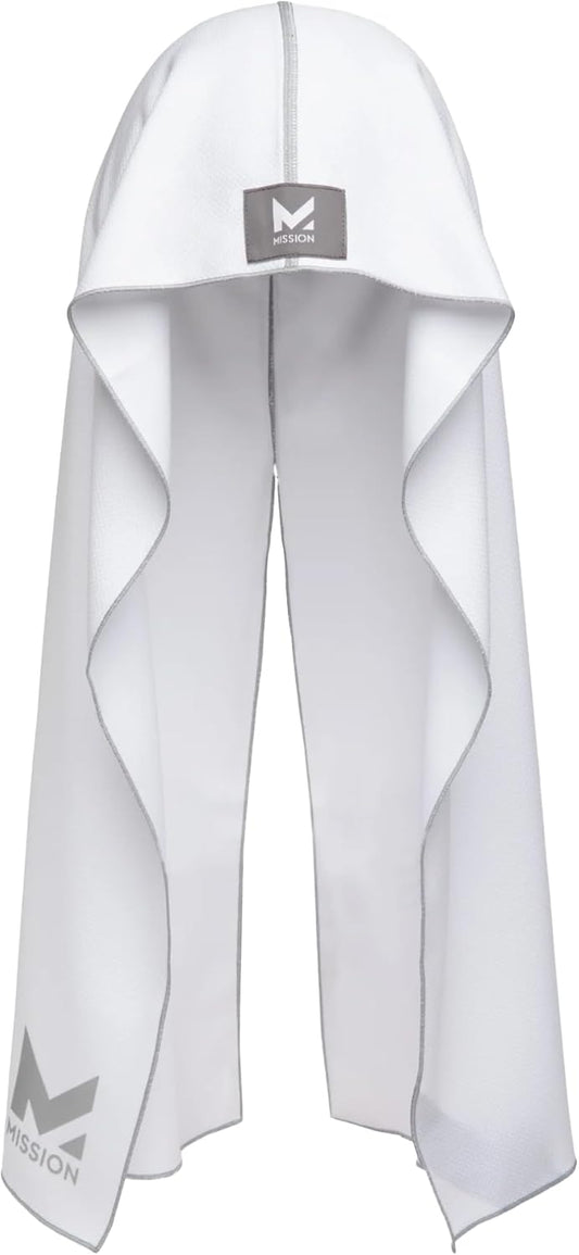 MISSION Cooling Hoodie Towel- Hood Towel, Evaporative Cool Technology, Cools Instantly When Wet, UPF 50 Sun Protection, Contours Your Head to Stay in Place, Great for Sports, Fitness, Gym