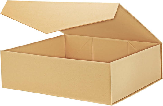 PACKHOME 17x14.5x5.5 Inches, Extra Large Gift Box with Lid, Magnetic Closure Box for Clothes and Large Gifts (Kraft)