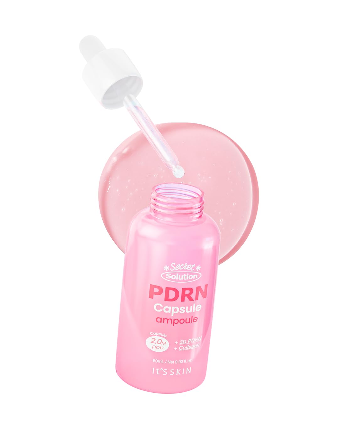 It'S SKIN Secret Solution PDRN Capsule Ampoule 2.02 fl oz, Hydrating & Firming Serum with Triple PDRN & Low Molecular Collagen, Moisturizing and Strengthening for Skin, Korean Skincare