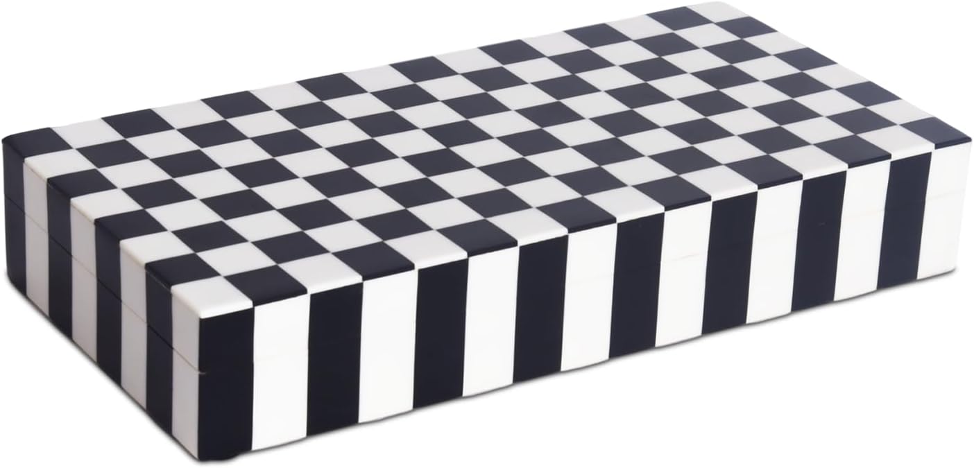 Handicrafts Home Handmade Puzzle Collection Decorative Jewelry Box Organizer – Keepsakes, Trinkets, and Home Decor – Antique Coffee Table Storage, Memory Box, Farmhouse Style Decor Check, 12x6x2