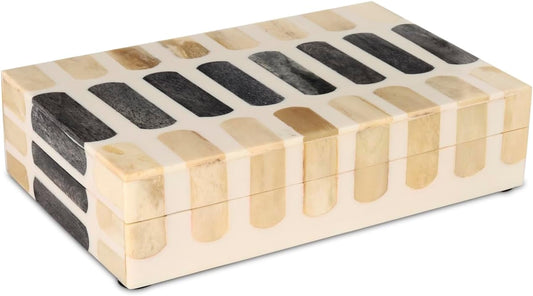 Handicrafts Home Handmade Patisserie Pattern Decorative Box - Storage Organizer, Decor Centrepiece, Memory Keepsakes, Home Decor - Boho Style Treasure Box, Multipurpose Gift - Caramel, 8x5x2