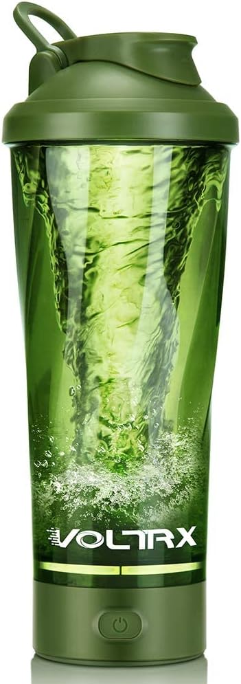 VOLTRX Premium Electric Protein Shaker Bottle, Made with Tritan - BPA Free - 24 oz Vortex Portable Mixer Cup/USB Rechargeable Shaker Cups for Protein Shakes