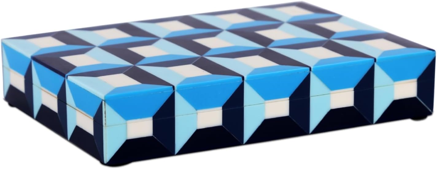 Handicrafts Home Handmade Patisserie Decorative Jewelry Box Organizer – Keepsakes, Trinkets, and Home Decor – Antique Coffee Table Storage, Memory Box, Farmhouse Style Decor Modern, 8x6x1.5