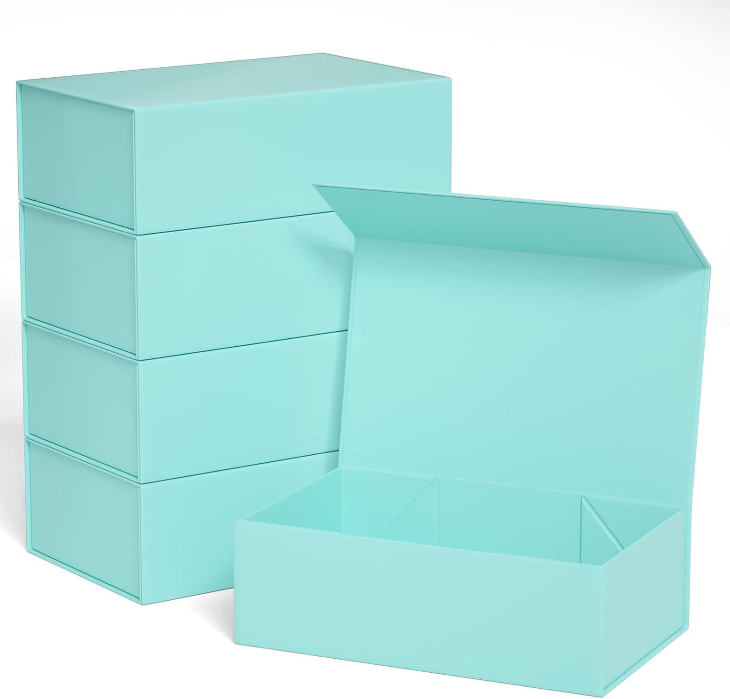 Gift Boxes 10"x6"x3" with Magnetic Closure Lid Gift Boxes for Presents,Bridesmaid Gifts Box,Cute Box,Luxury for Gift Packaging, Magnetic Gift Box for Wrapping Gifts (Light Blue/5PCS)