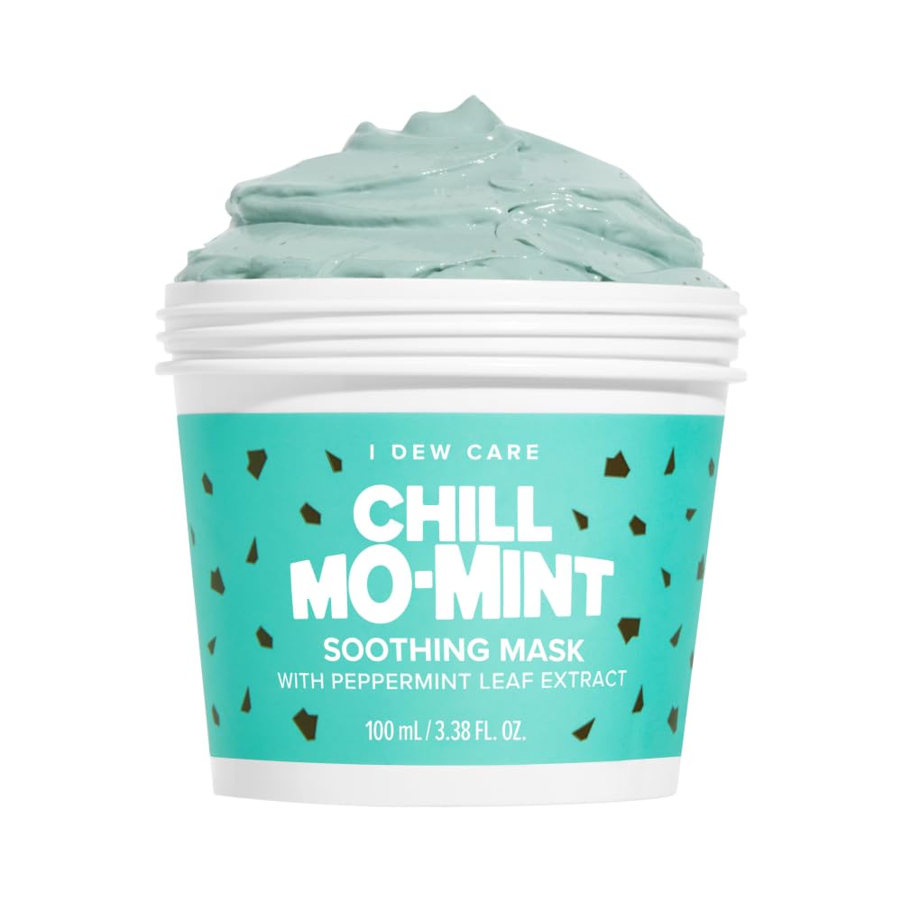 I DEW CARE Wash Off Face Mask - Chill Mo-Mint | Soothing Mask with Peppermint Leaf Extract, Korean Face Mask Skin Care for Face, 3.38 Oz