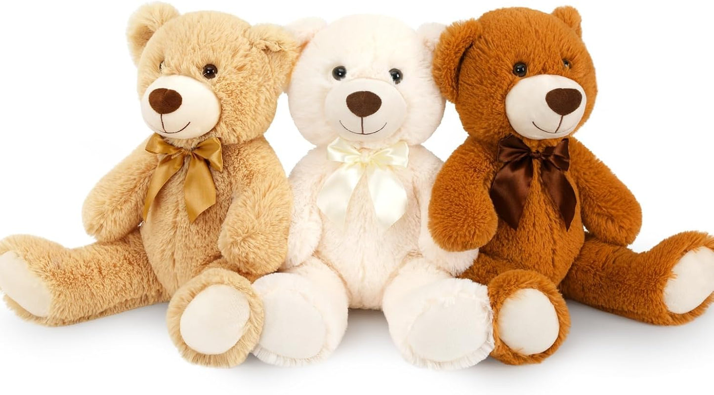 MorisMos Teddy Bear Stuffed Animals, 18inch Bulk Teddy Bears Plush for Kids, Medium Size Bears for Baby Shower